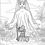 coloriage Vaiana a colorier en ligne gratuitement