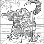 coloriage Vaiana pour enfant de 7 ans