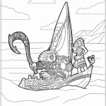 coloriage Vaiana a imprimer gratuit