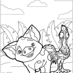 coloriage Vaiana à imprimer pour enfant de 2 ans