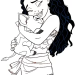 coloriage Vaiana pour enfants