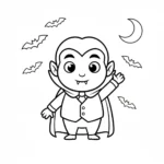 coloriage Vampire Halloween pour enfant de à imprimer