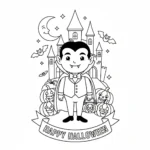 coloriage Vampire Halloween à imprimer