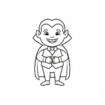 imprimer coloriage Vampire Halloween