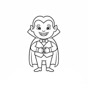 imprimer coloriage Vampire Halloween