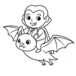 coloriage Vampire Halloween de pour enfants