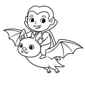 coloriage Vampire Halloween de pour enfants