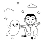 coloriage Vampire Halloween a colorier en ligne gratuitement
