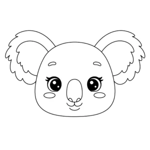 coloriage Visage de koala à imprimer pdf