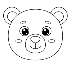 coloriage Visage d’ours et dessin a imprimer