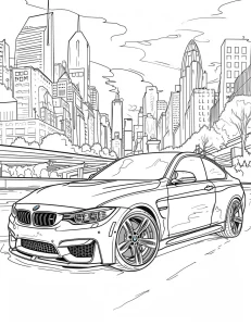 coloriage Voiture pour enfant à imprimer