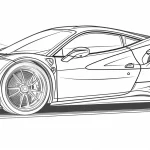 coloriage Voiture pour enfant de 7 ans