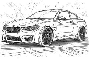 coloriage Voiture à imprimer pour enfant de 4 ans