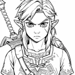 coloriage Zelda pour bebe a imprimer