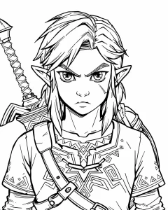 coloriage Zelda pour bebe a imprimer