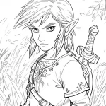 coloriage Zelda à imprimer kawaii