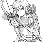 coloriage Zelda et découpage à imprimer