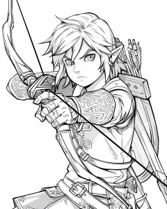 coloriage Zelda et découpage à imprimer
