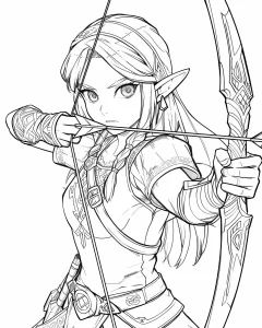 coloriage Zelda pour enfant de à imprimer