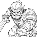 coloriage Zelda pour enfant de 8 ans