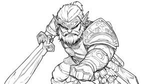 coloriage Zelda pour enfant de 8 ans