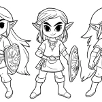 coloriage Zelda à imprimer kawaii