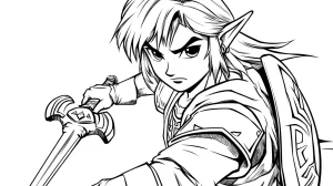 coloriage Zelda et apprentissage