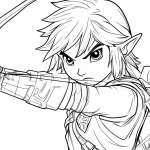coloriage Zelda a imprimer pour enfant de 4 ans