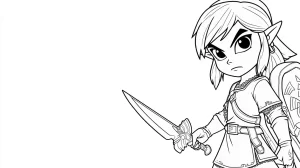 coloriage Zelda pour enfants à télécharger