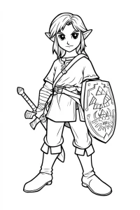 coloriage Zelda et decoupage
