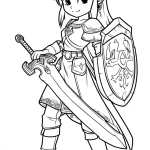 coloriage Zelda à imprimer pour enfant de 7 ans