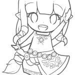 image de coloriage Zelda pour enfant