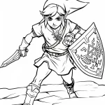 coloriage Zelda à imprimer pour enfant de 9 ans