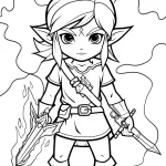 imprimer coloriage Zelda pour enfant