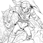 coloriage Zelda et découpage à imprimer