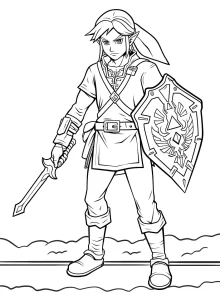 coloriage Zelda pour enfant de 8 ans
