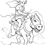 coloriage Zelda pour enfant de 4 ans