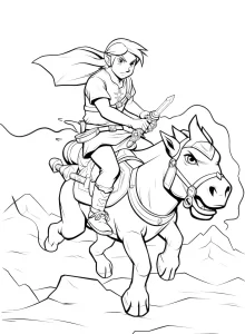 coloriage Zelda pour enfant de 4 ans