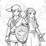 imprimer coloriage Zelda pour enfant