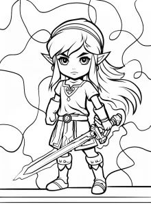 coloriage Zelda educatif pour enfant