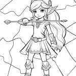 coloriage Zelda a colorier en ligne