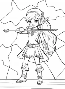 coloriage Zelda a colorier en ligne