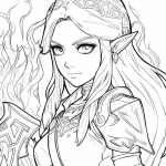 coloriage Zelda gratuit à imprimer