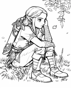 coloriage Zelda pour enfant