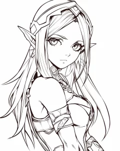 coloriage Zelda a imprimer gratuitement