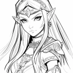 coloriage Zelda de pour enfants