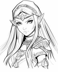coloriage Zelda de pour enfants