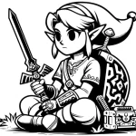 coloriage Zelda à imprimer a4