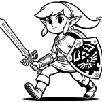 coloriage Zelda à imprimer pour enfant de 3 ans