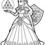 coloriage Zelda à imprimer pour enfant de 8 ans